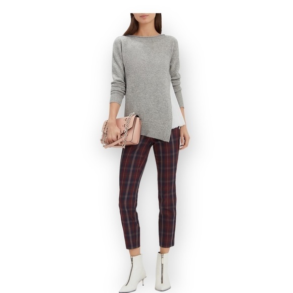 Brochu Walker Layered Wool & Cashmere-Blend Sweater, Gray/white, Size S - Picture 16 of 16